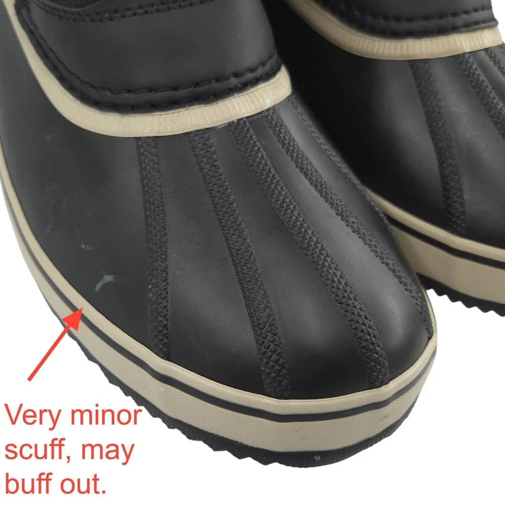 Sorel 1964 Pac Nylon Winter Snow Boots Mens 12 Black Waterproof Insulated NEW
